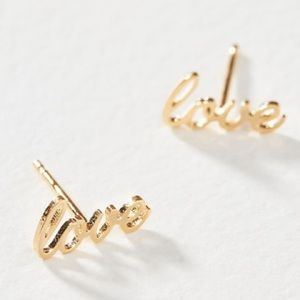 Anthropologie Love Post Earrings